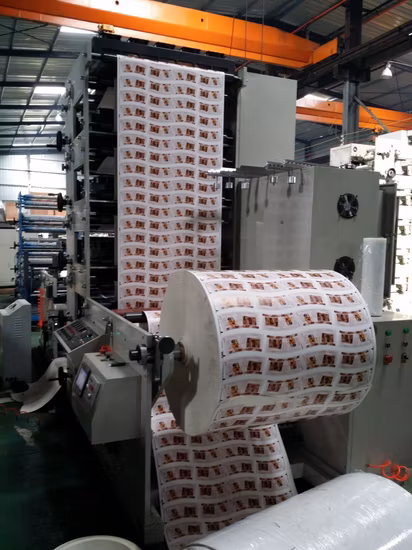 DBRY-320 Roll Cold Stamping Laminating Die Cutting Punching Slitting Color Label Flexo Printing Machine for Aluminum Foil Plastic Paper Cup Film Label Print