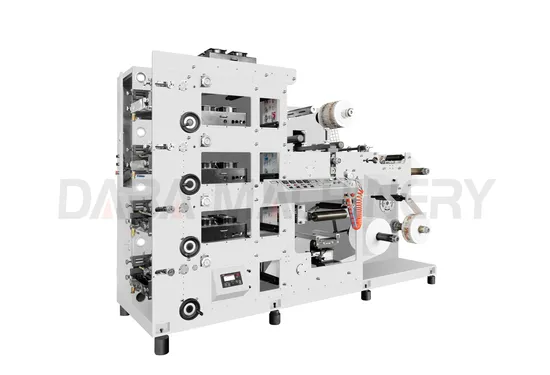 DBRY-320 Roll Cold Stamping Laminating Die Cutting Punching Slitting Color Label Flexo Printing Machine for Aluminum Foil Plastic Paper Cup Film Label Print