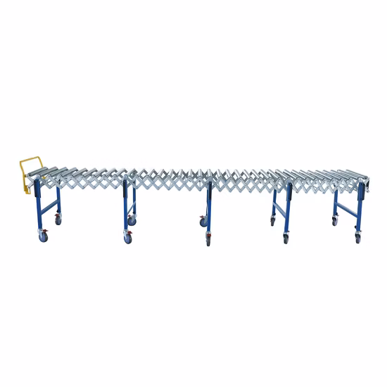 Образец индивидуальной настройки: гравитационный однороликовый одноразовый гибкий конвейер с регулируемыми ножками